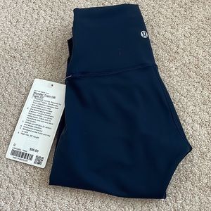NWT True Navy Lululemon Wunder Train High-Rise Tight 25" Size 0